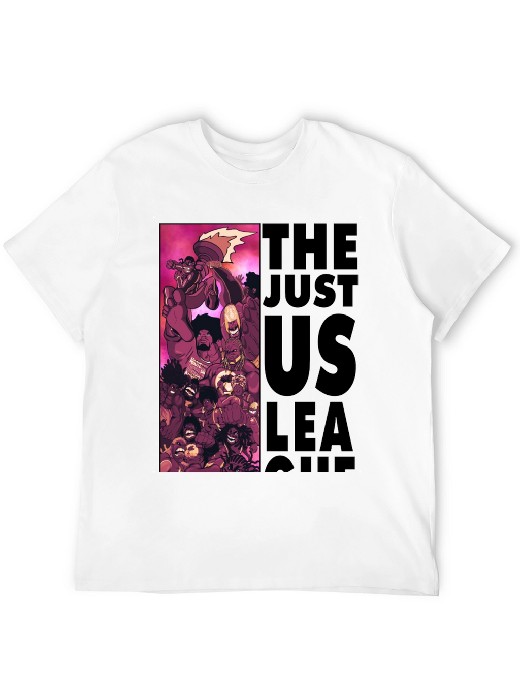 The Just Us League Black Graphic Tee