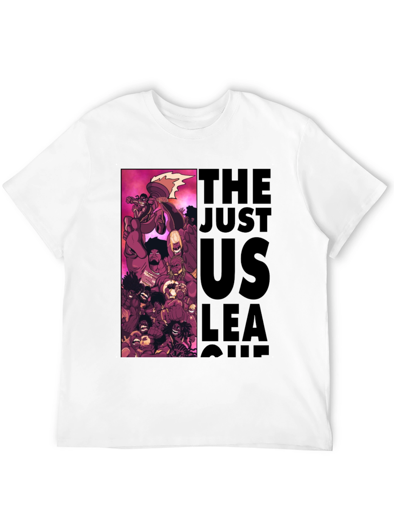 The Just Us League Black Graphic Tee