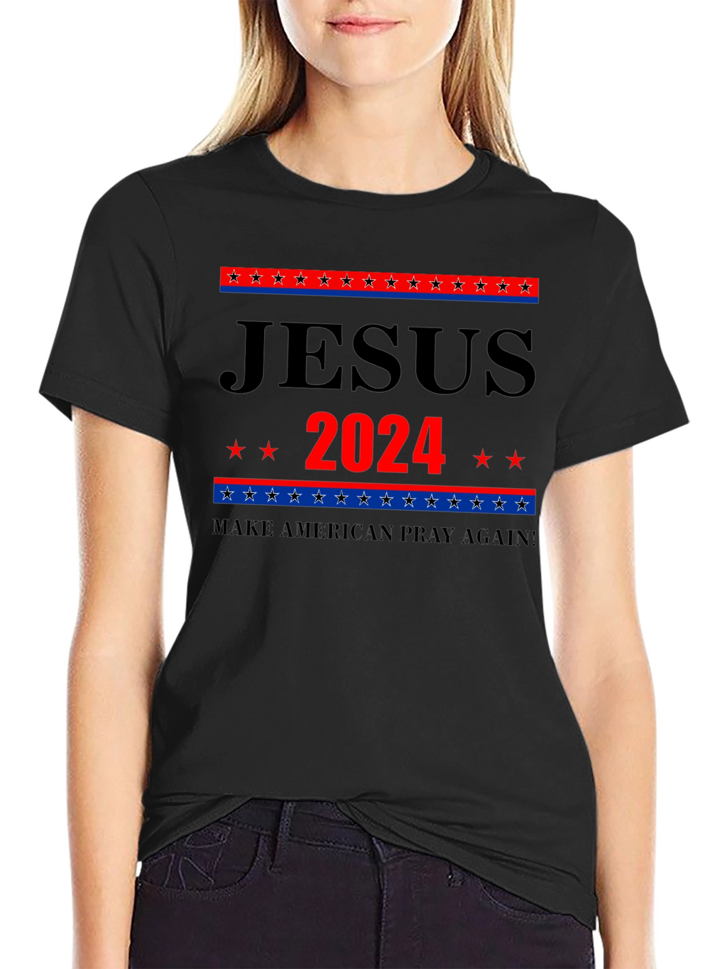 Jesus 2024 Graphic Tee - Patriotic Faith Apparel