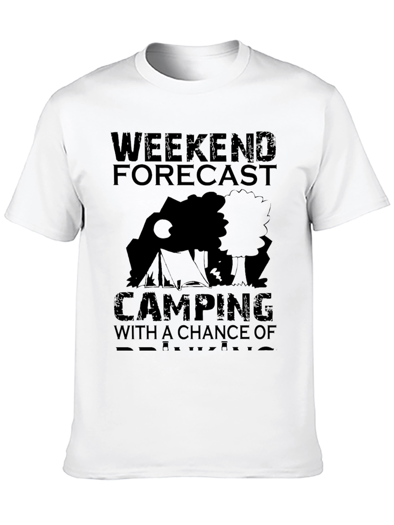 Camping Weekend Forecast Graphic T-Shirt