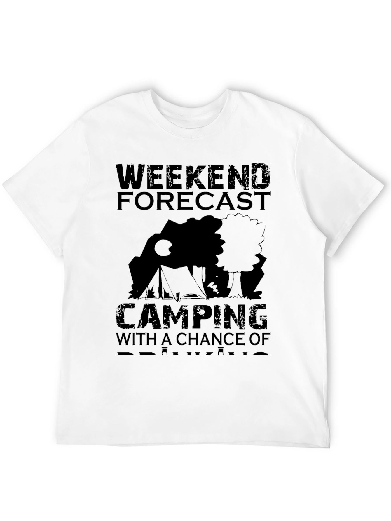 Camping Weekend Forecast Graphic T-Shirt