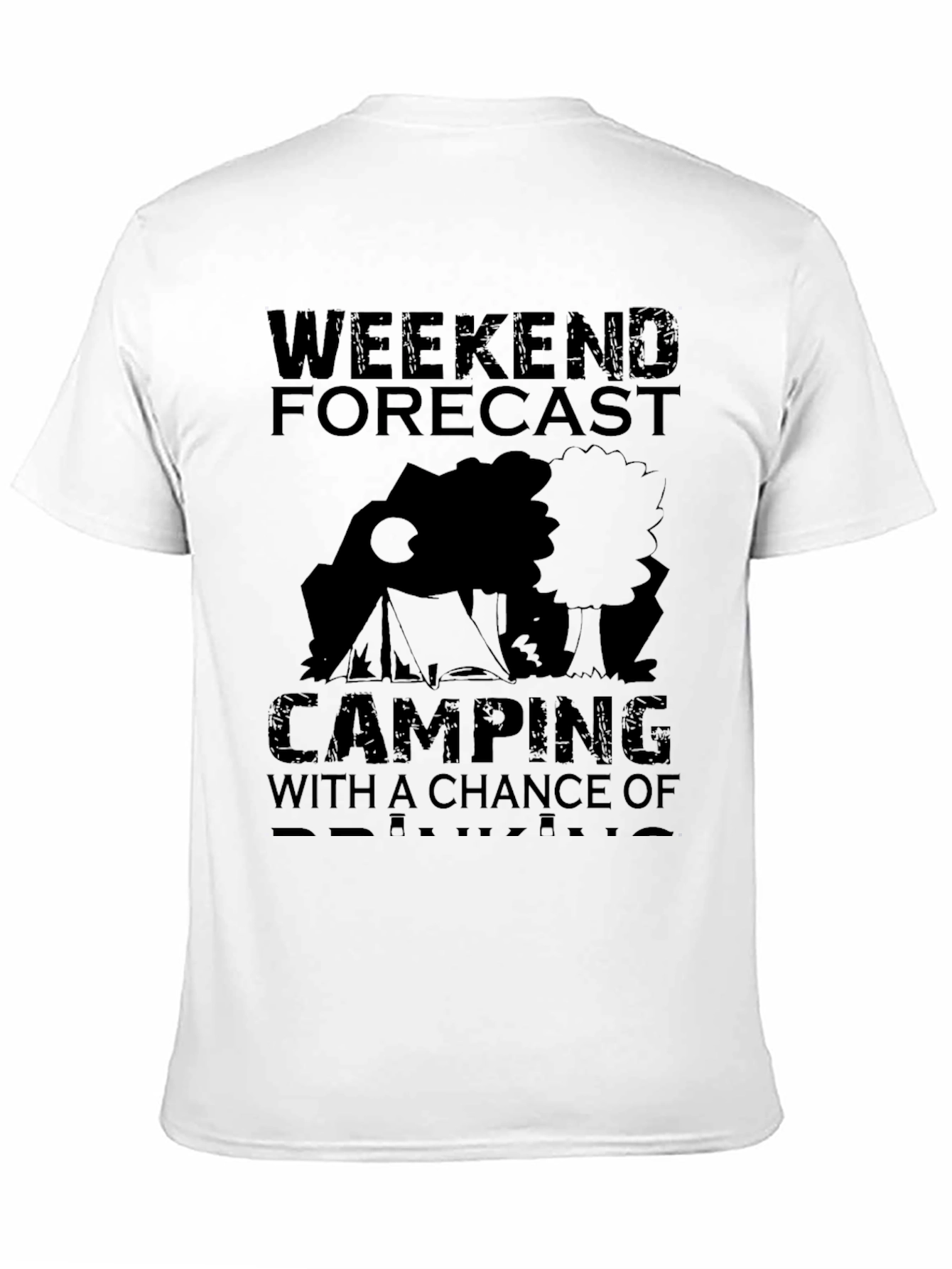 Camping Weekend Forecast Graphic T-Shirt