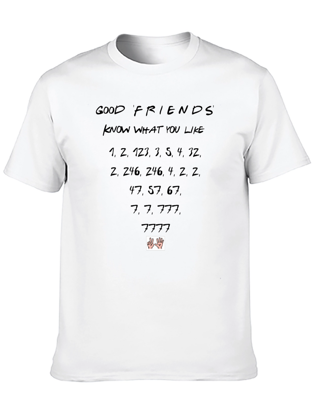 Good Friends Numbers Graphic T-Shirt