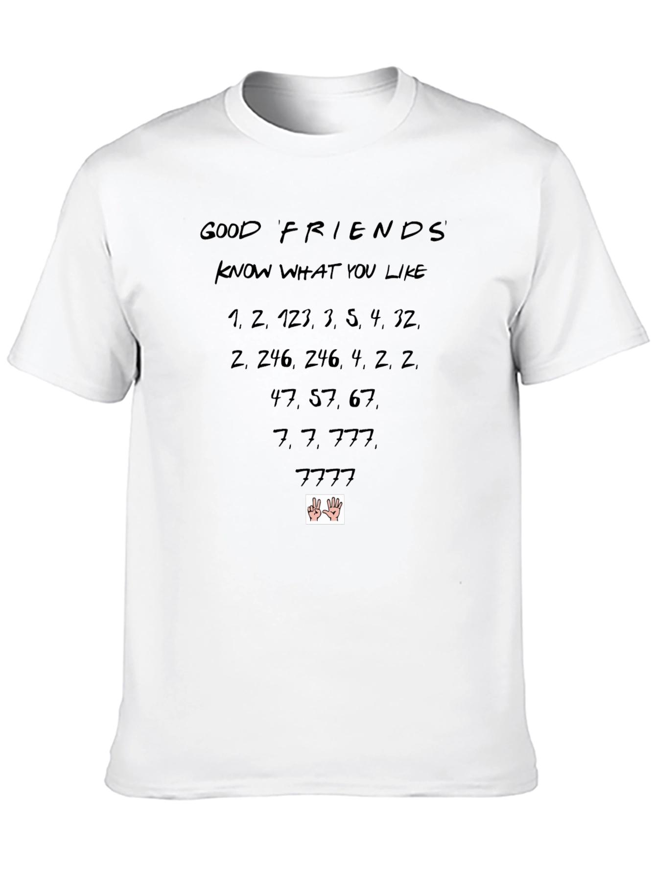 Good Friends Numbers Graphic T-Shirt