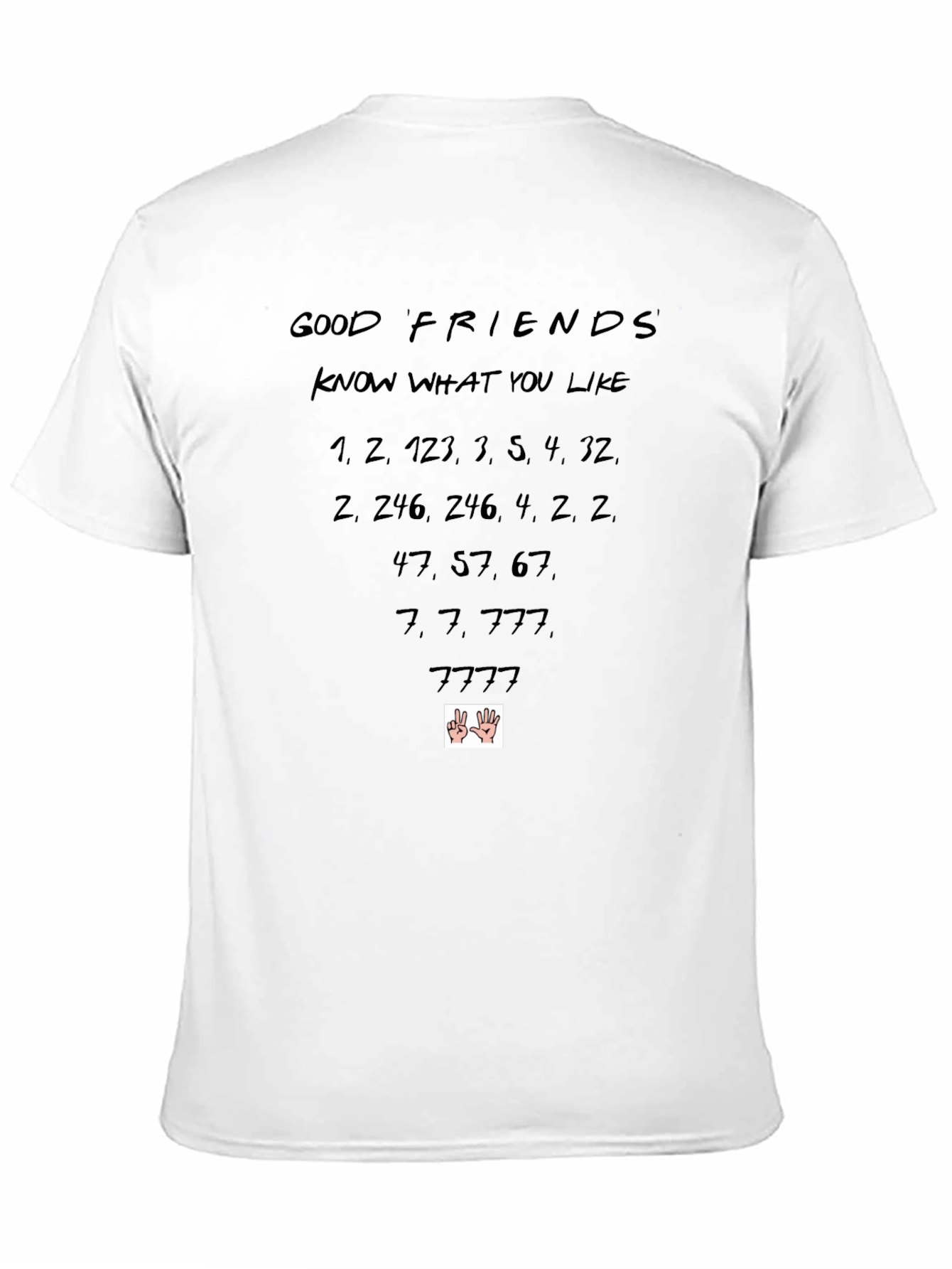 Good Friends Numbers Graphic T-Shirt
