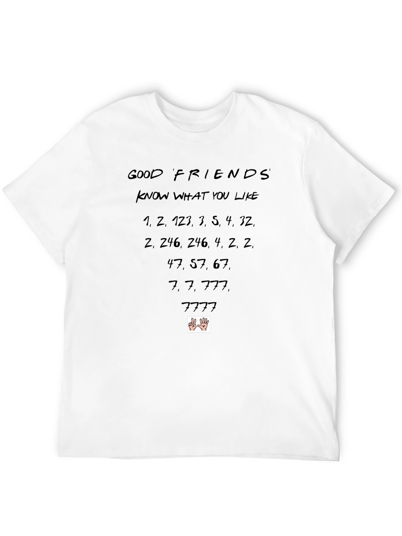 Good Friends Numbers Graphic T-Shirt