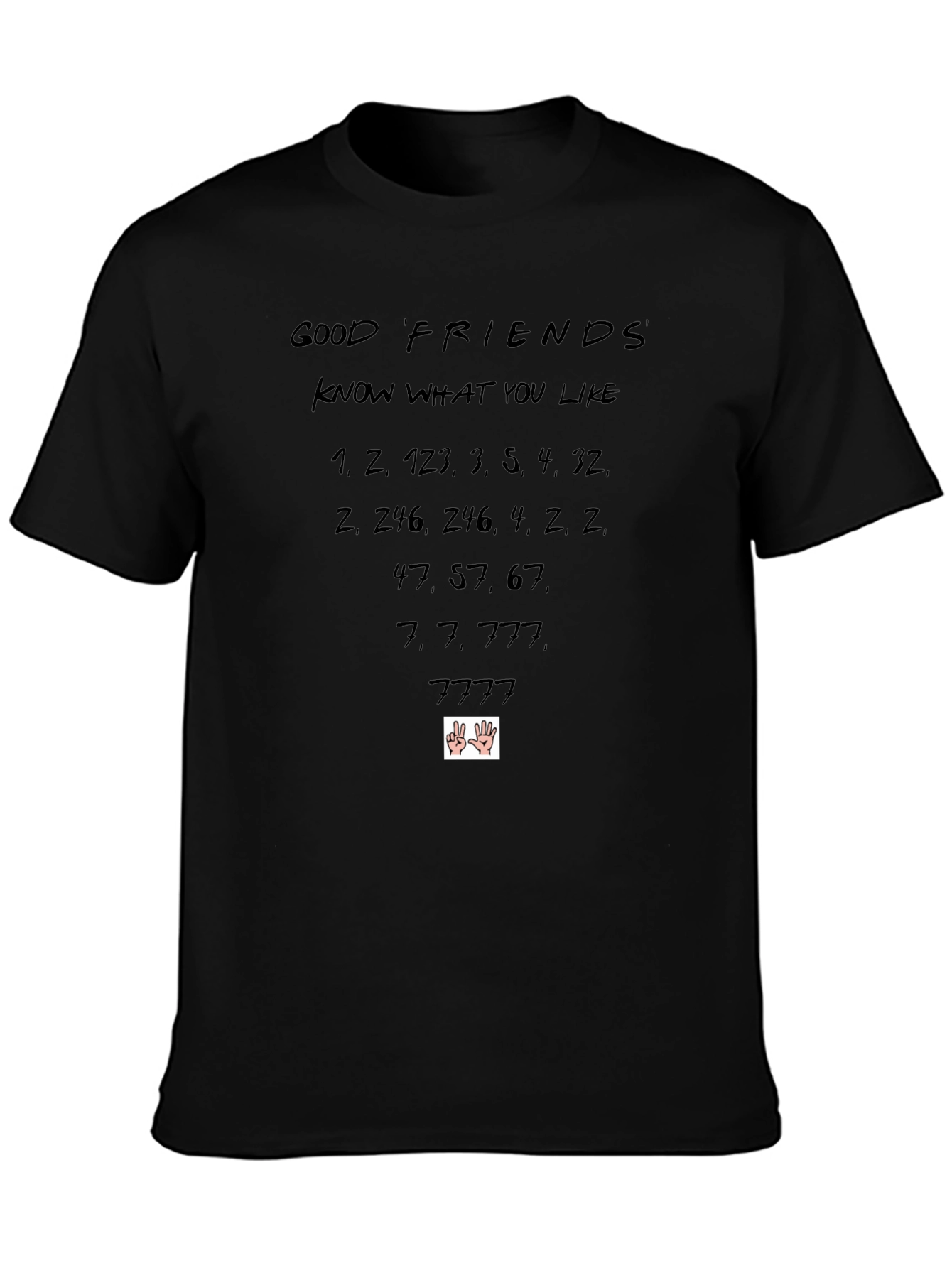 Good Friends Numbers Graphic T-Shirt