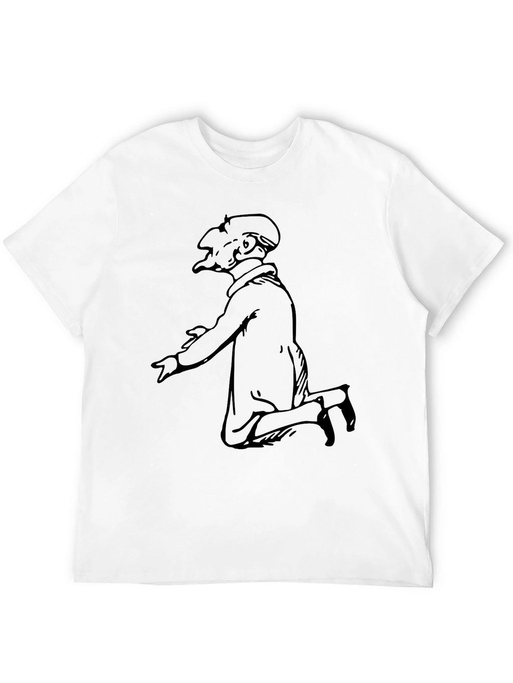 Unique Character Graphic Black T-Shirt