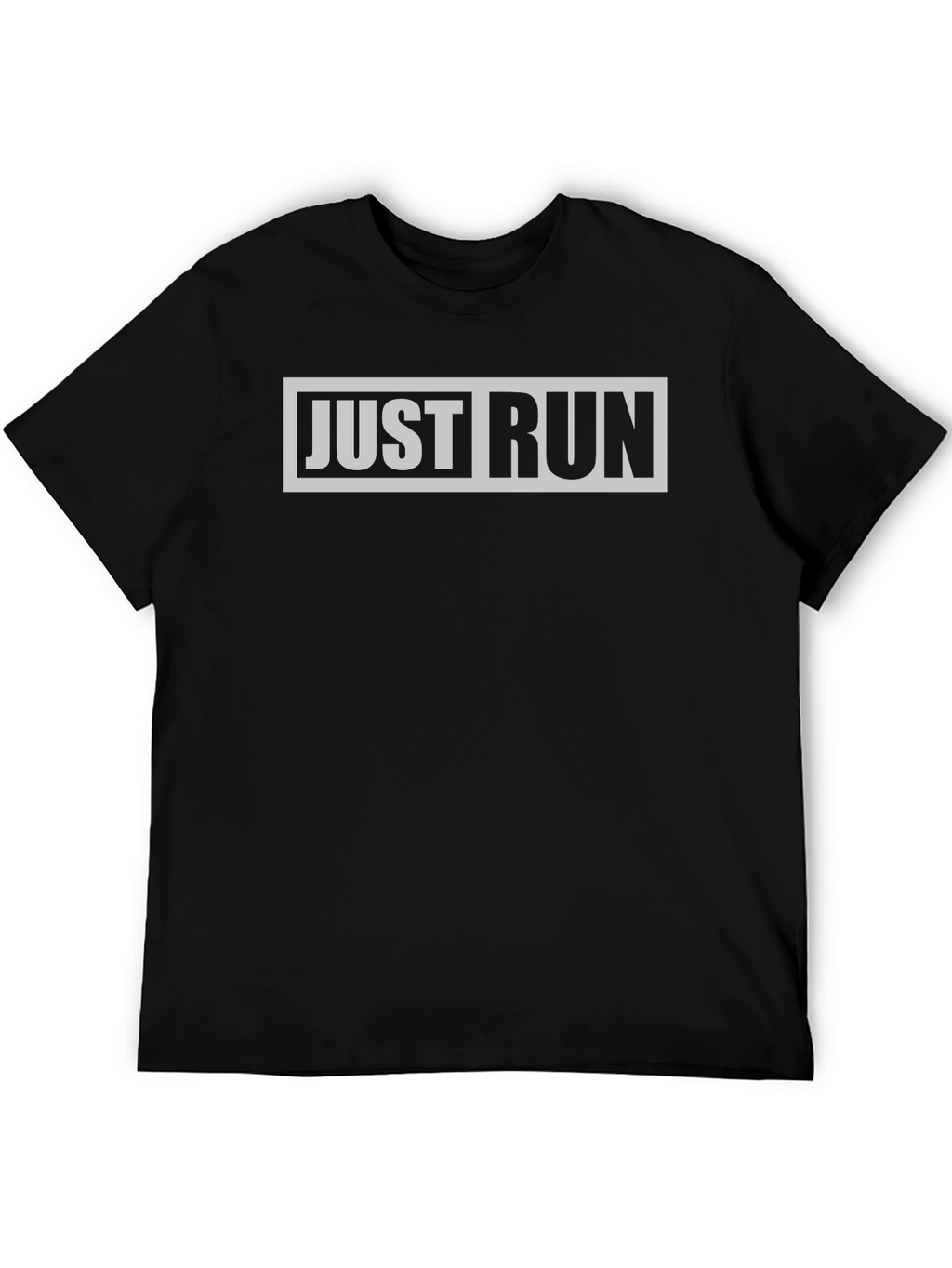 Just Run Graphic Tee - Black Casual Sporty