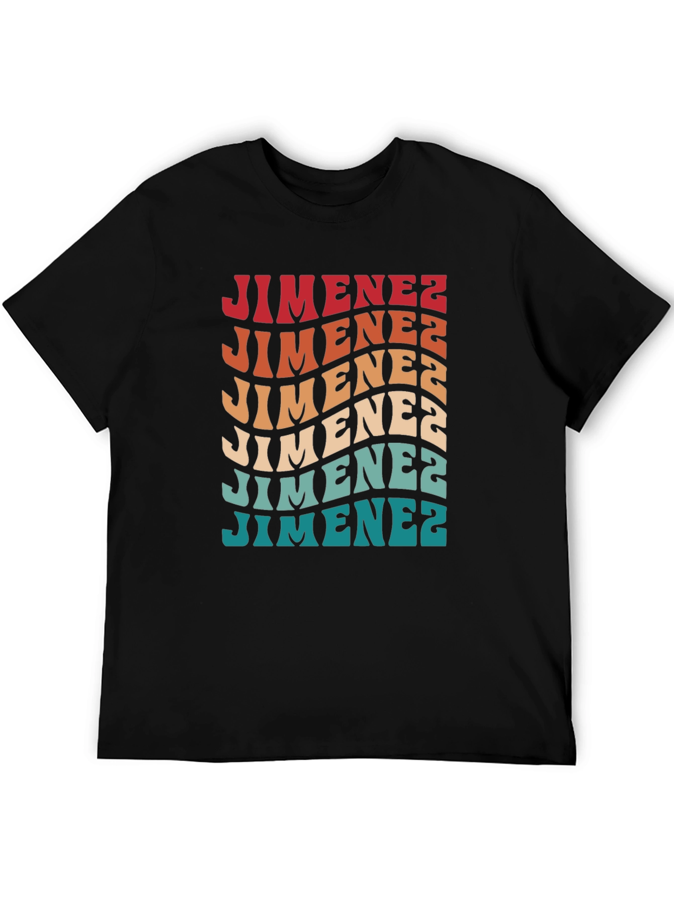 Retro Jimenez T-Shirt - Groovy Personalized Name Tee