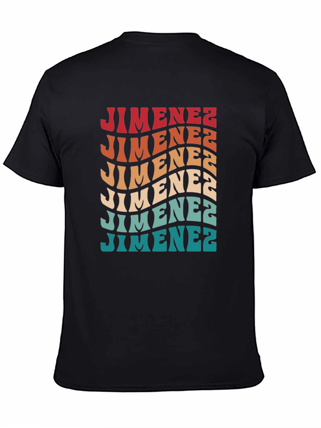 Retro Jimenez T-Shirt - Groovy Personalized Name Tee