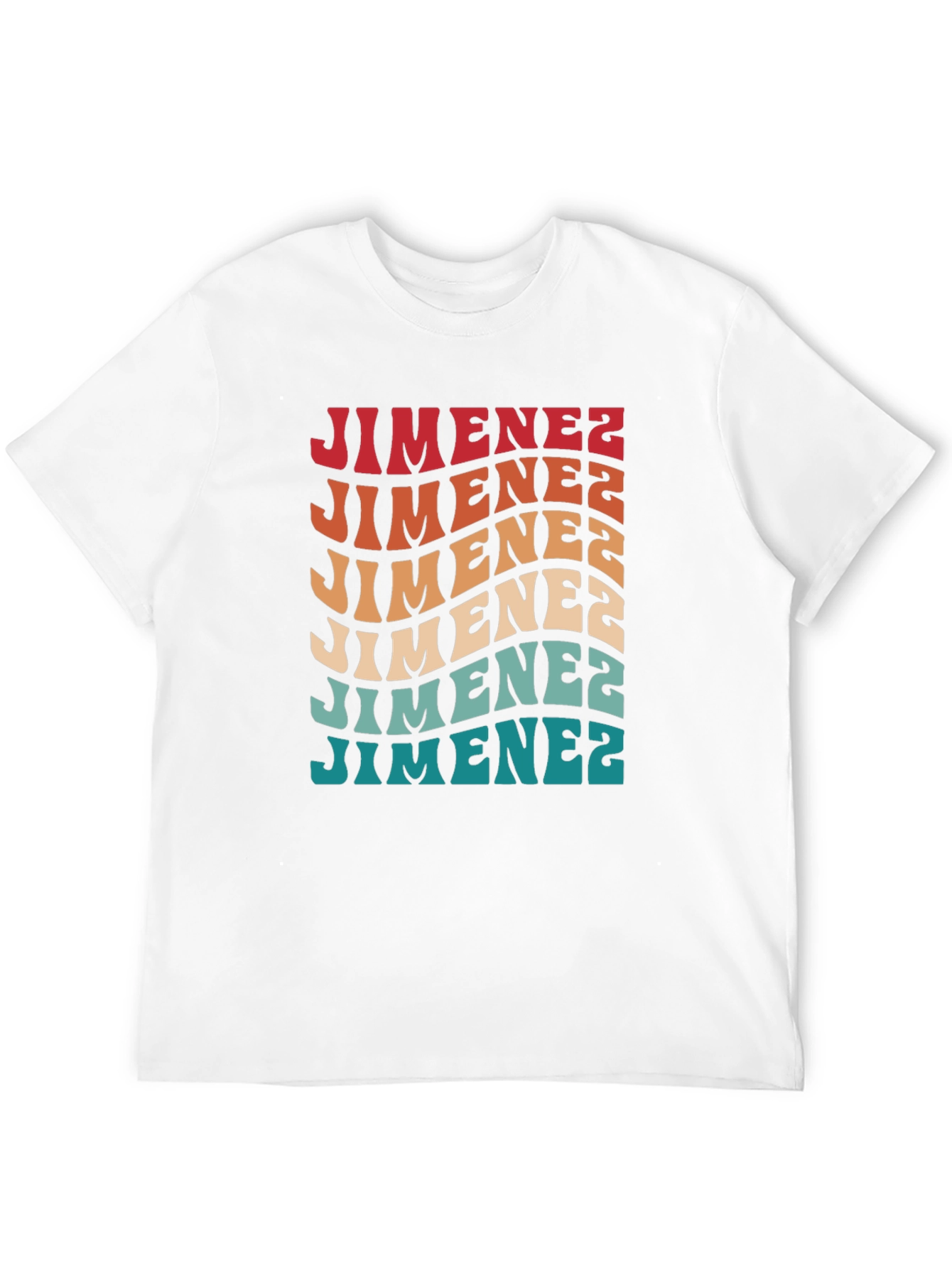 Retro Jimenez T-Shirt - Groovy Personalized Name Tee