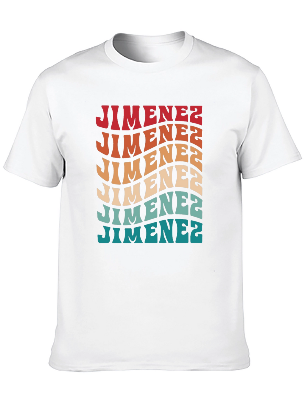Retro Jimenez T-Shirt - Groovy Personalized Name Tee