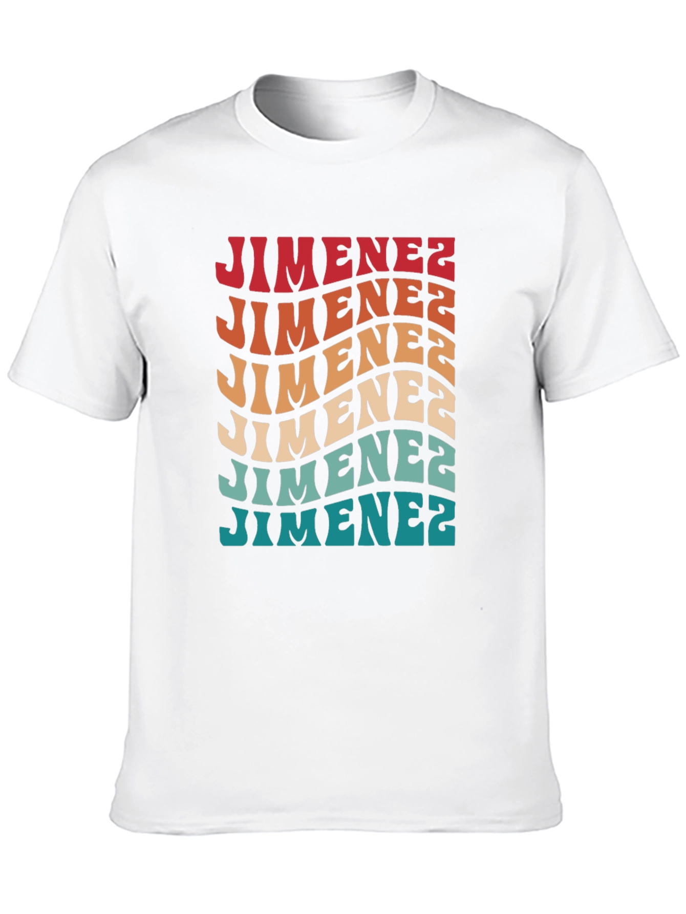 Retro Jimenez T-Shirt - Groovy Personalized Name Tee