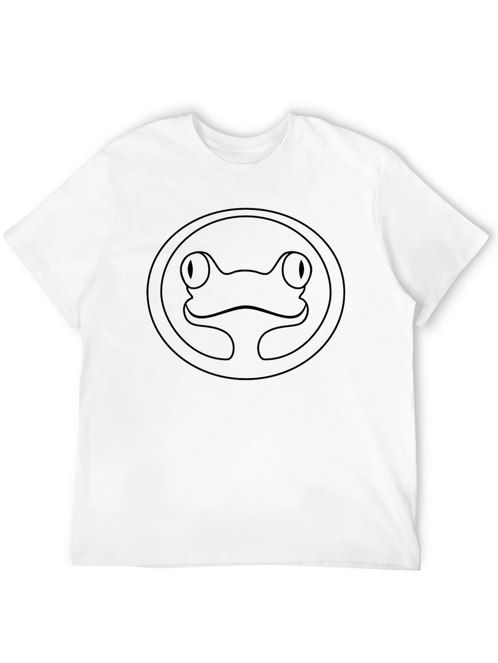 Frog Outline Graphic Tee - Casual Cotton T-Shirt