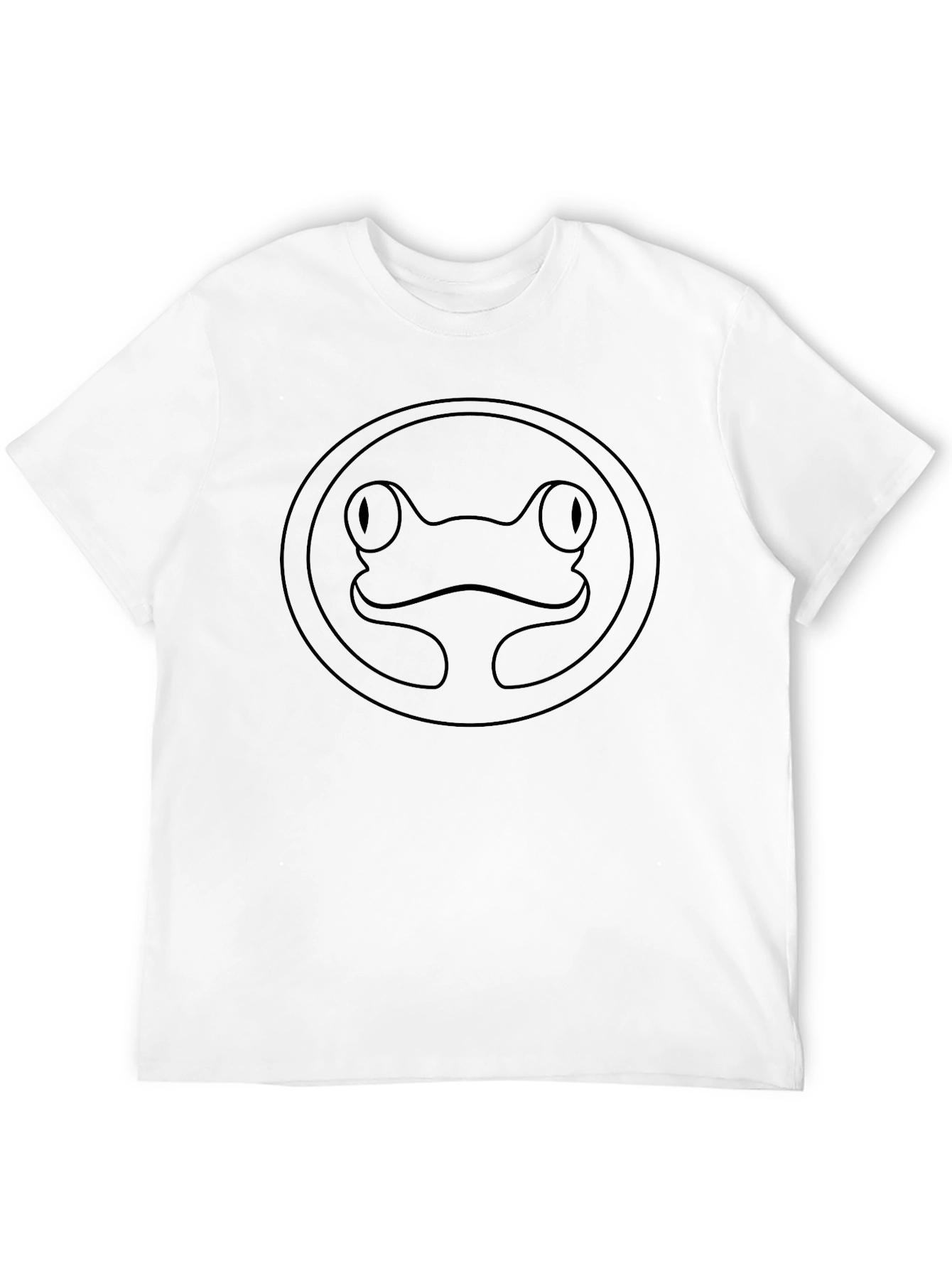 Frog Outline Graphic Tee - Casual Cotton T-Shirt