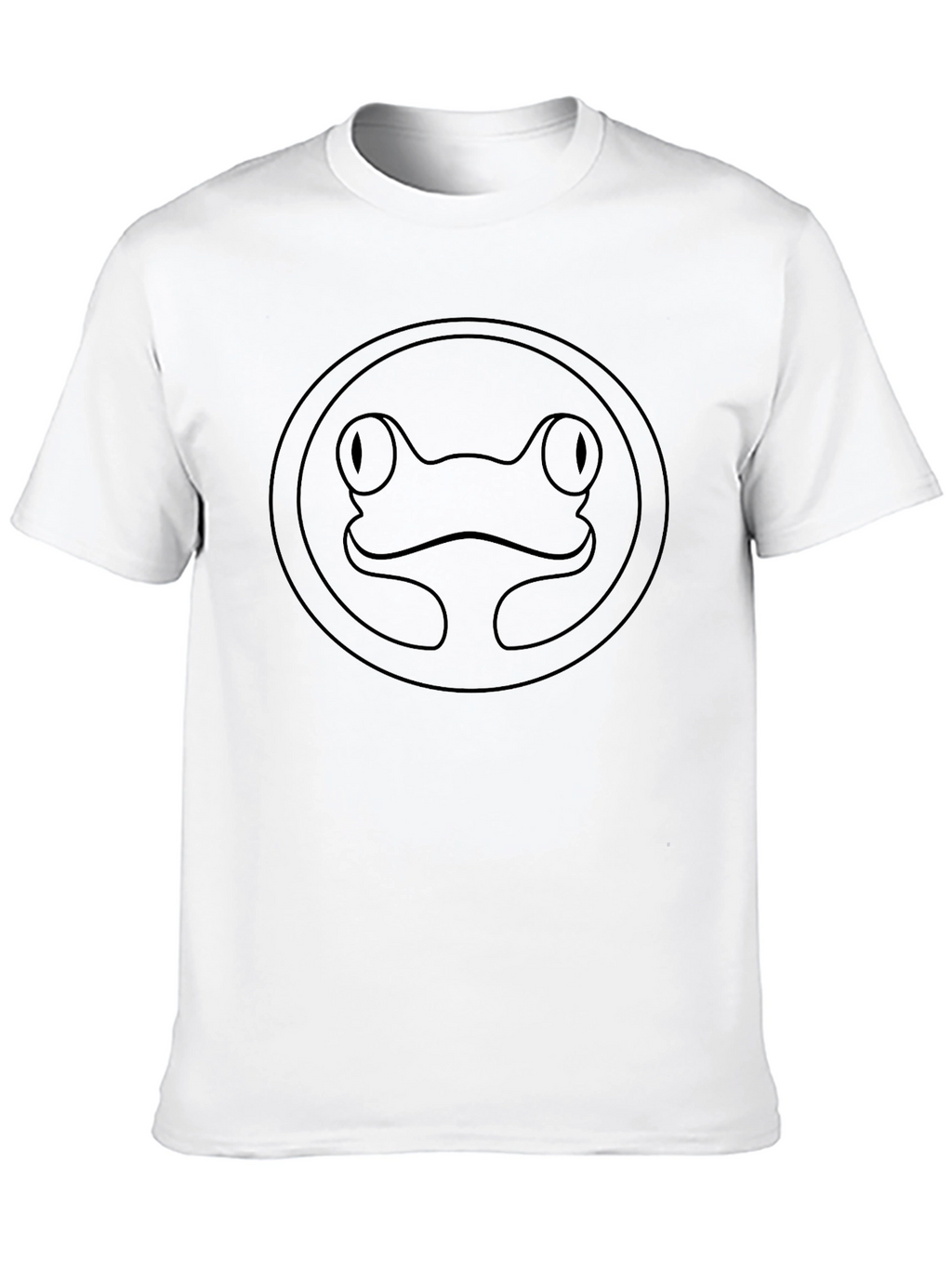 Frog Outline Graphic Tee - Casual Cotton T-Shirt