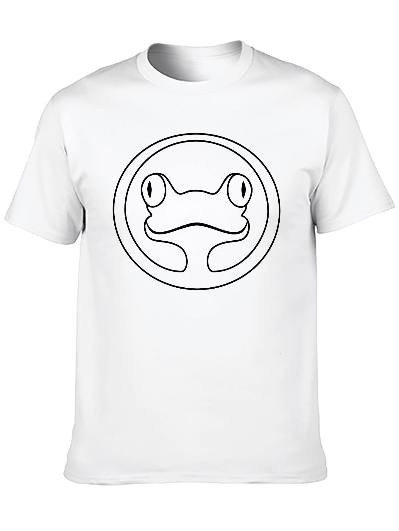 Frog Outline Graphic Tee - Casual Cotton T-Shirt