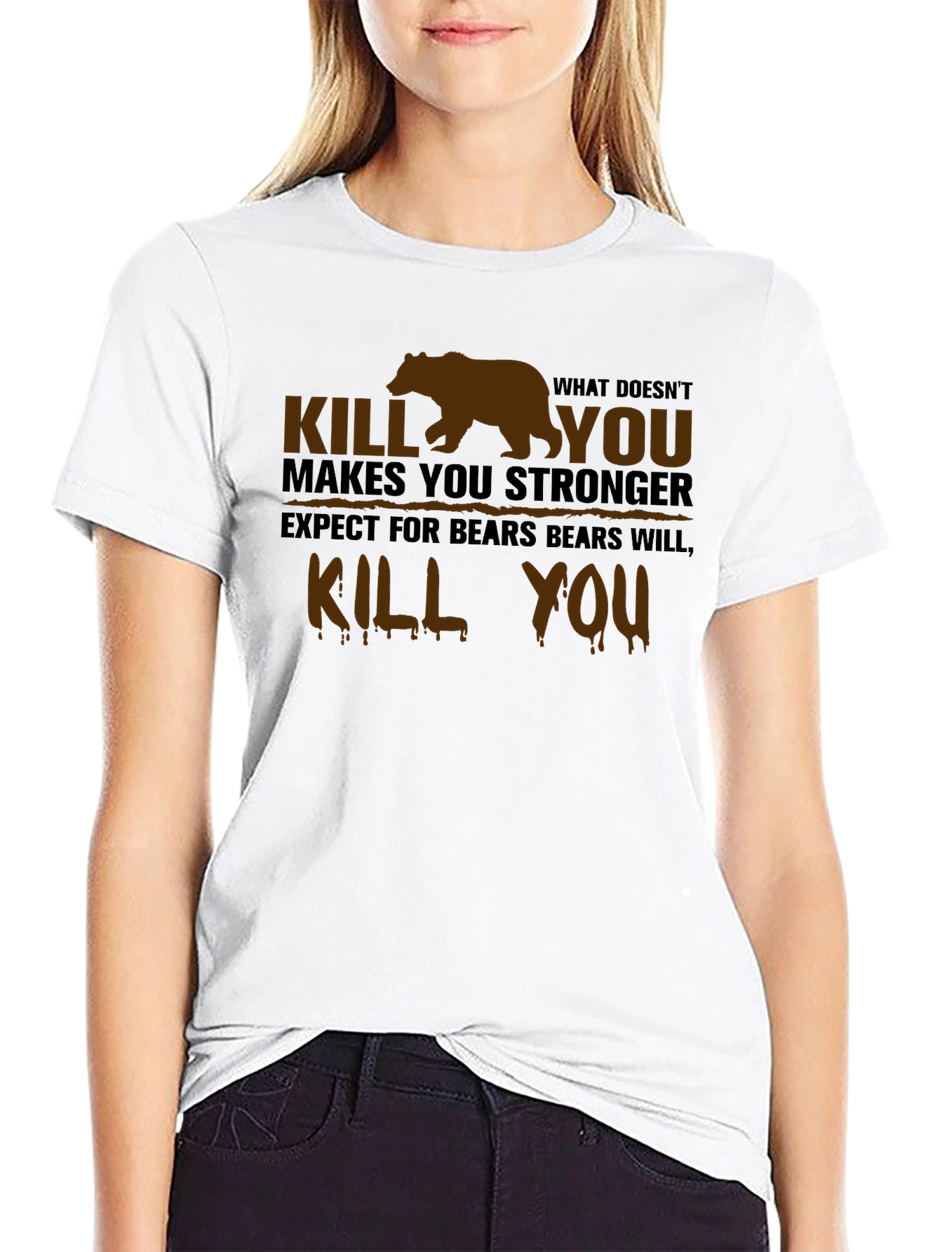 Humorous Bear Graphic T-Shirt