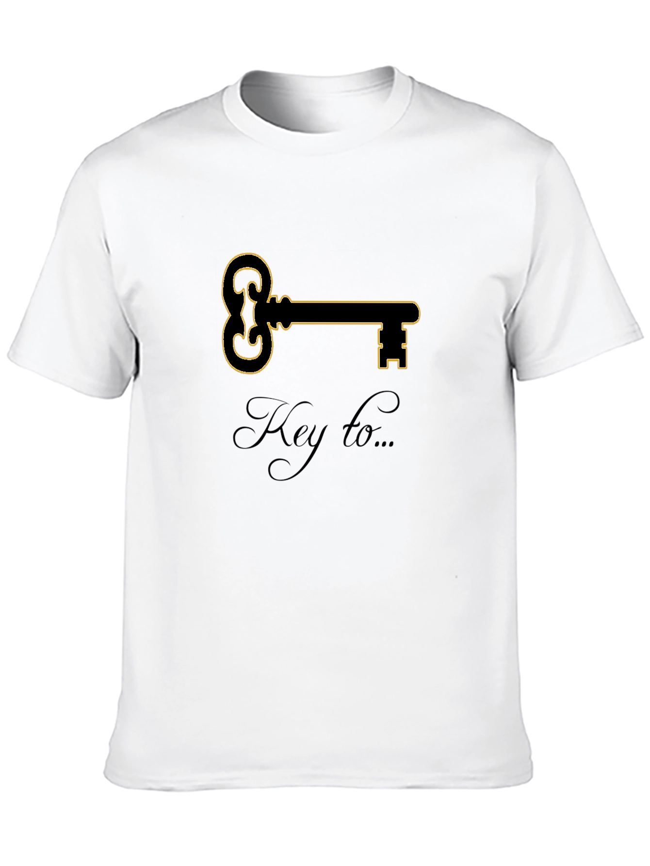 Key To T-Shirt - Stylish Black Graphic Tee for Men