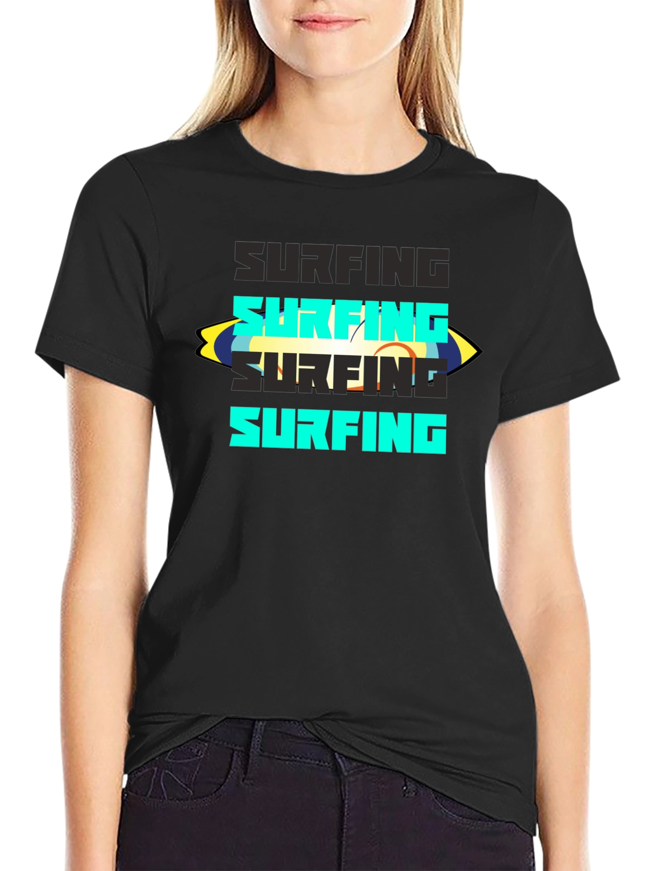 Surfing Graphic Tee - Bold Wave Rider Style