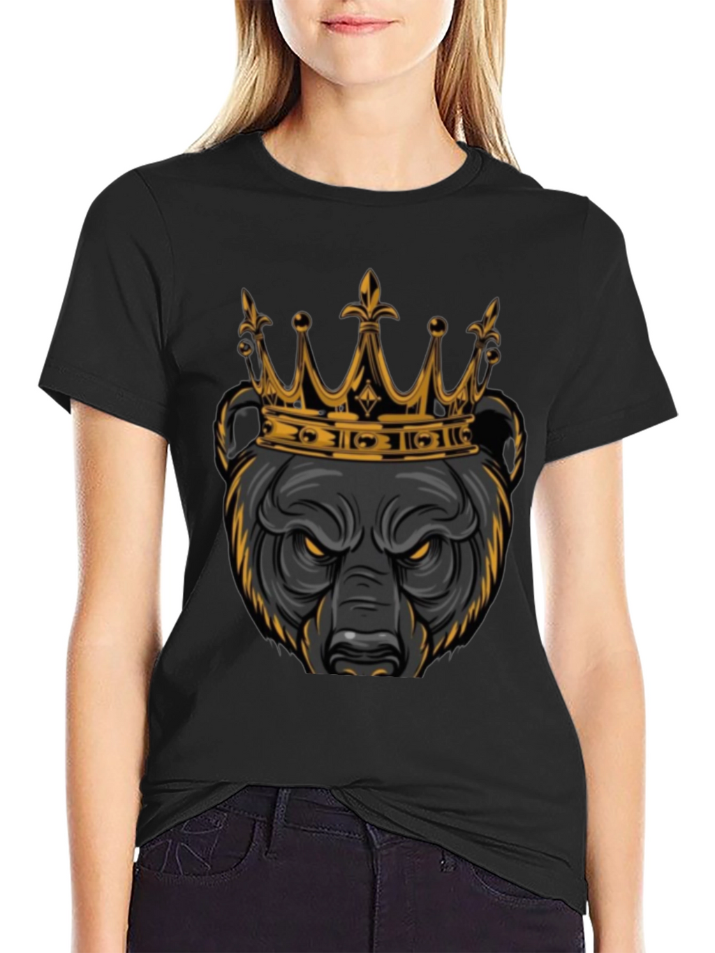 King Bear Graphic Tee - Mens Black T-Shirt
