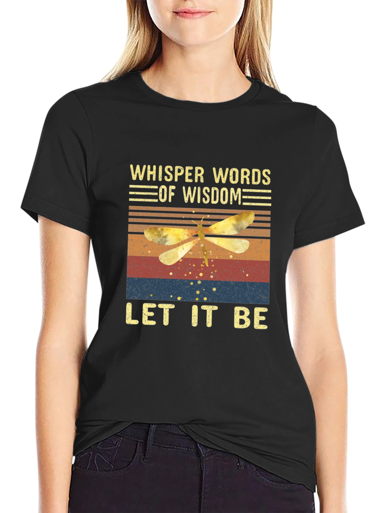 Whisper Words of Wisdom Dragonfly Graphic Tee