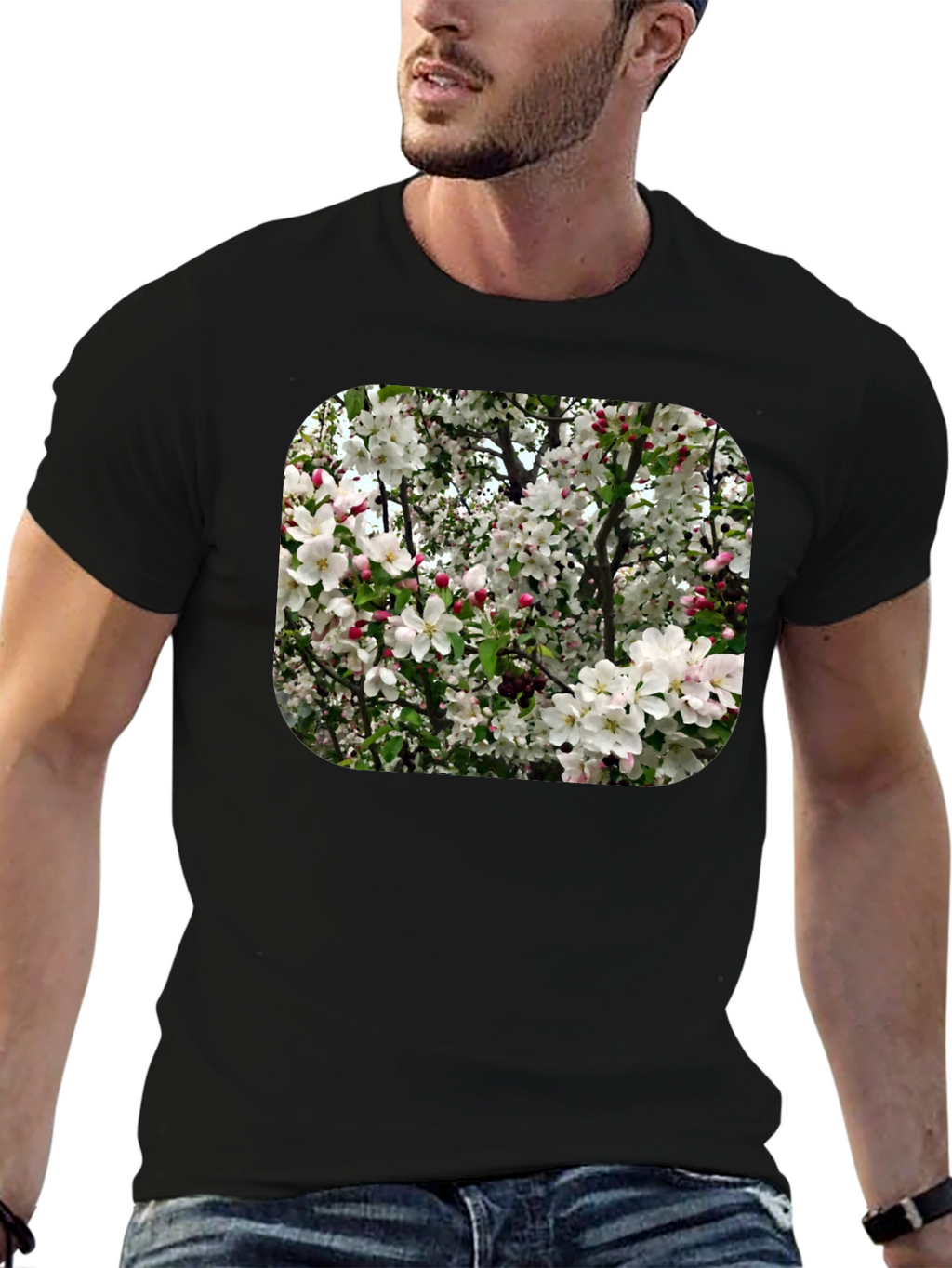 Floral Blossom T-Shirt - Black