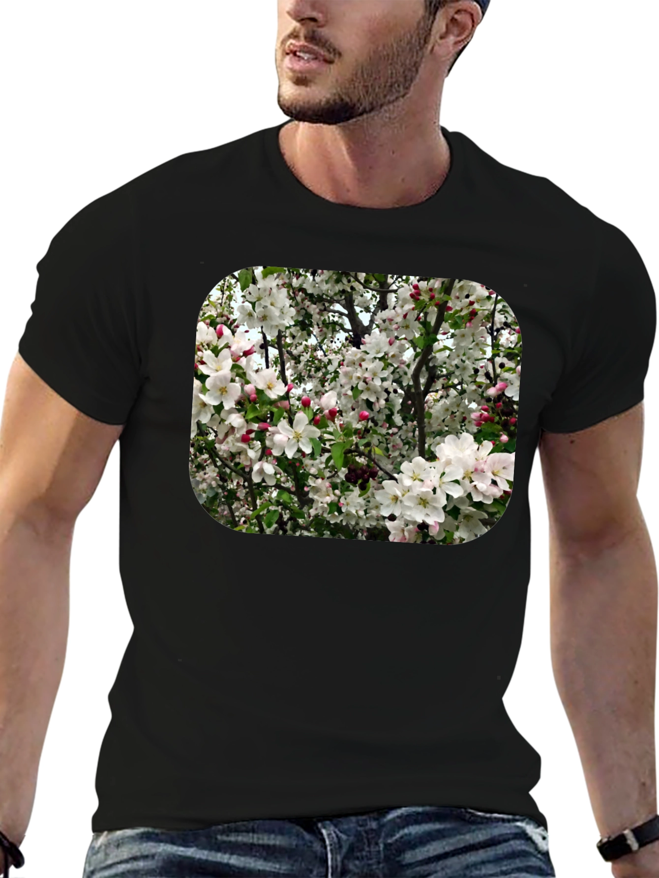 Floral Blossom T-Shirt - Black