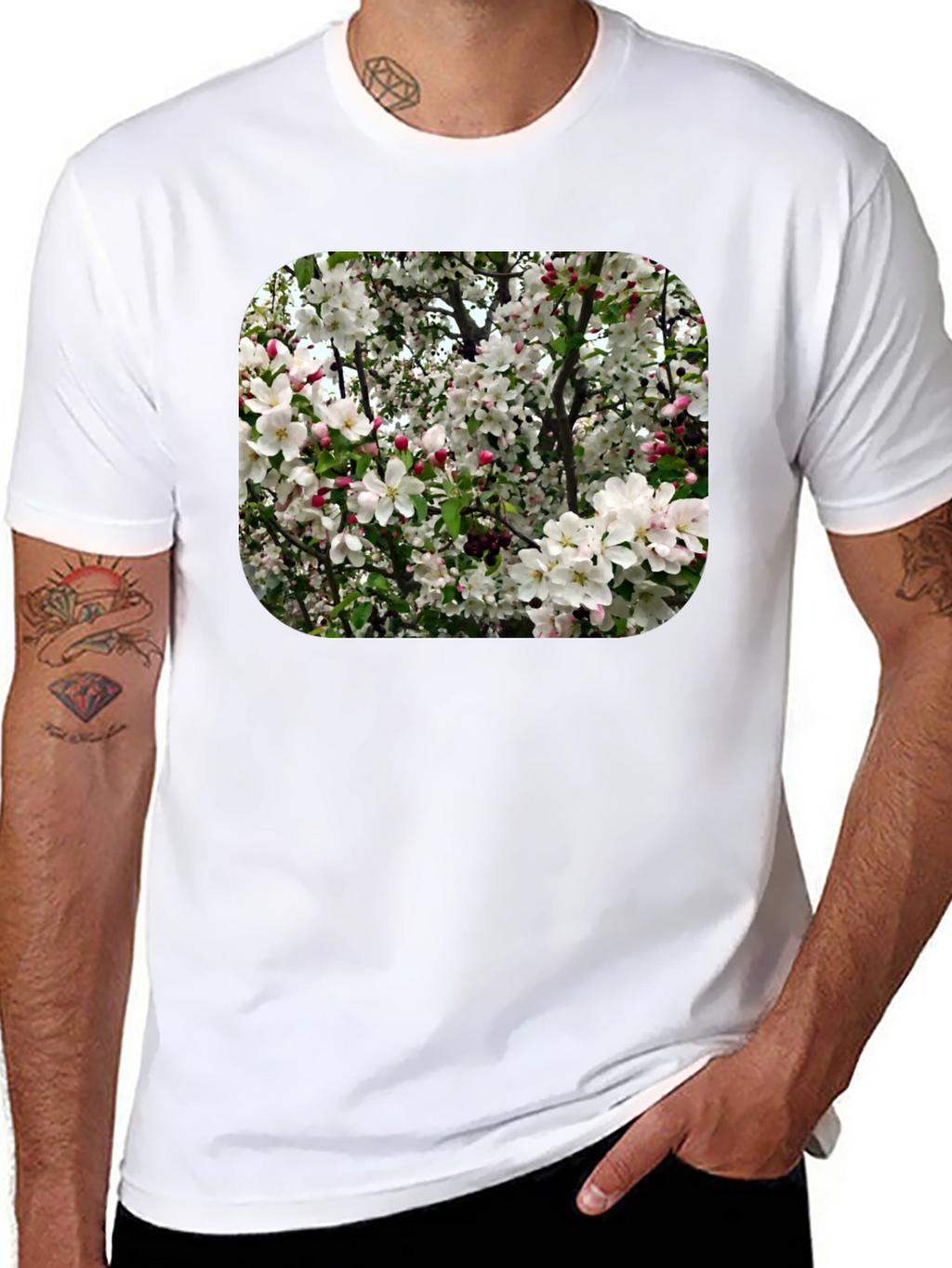 Floral Blossom T-Shirt - Black
