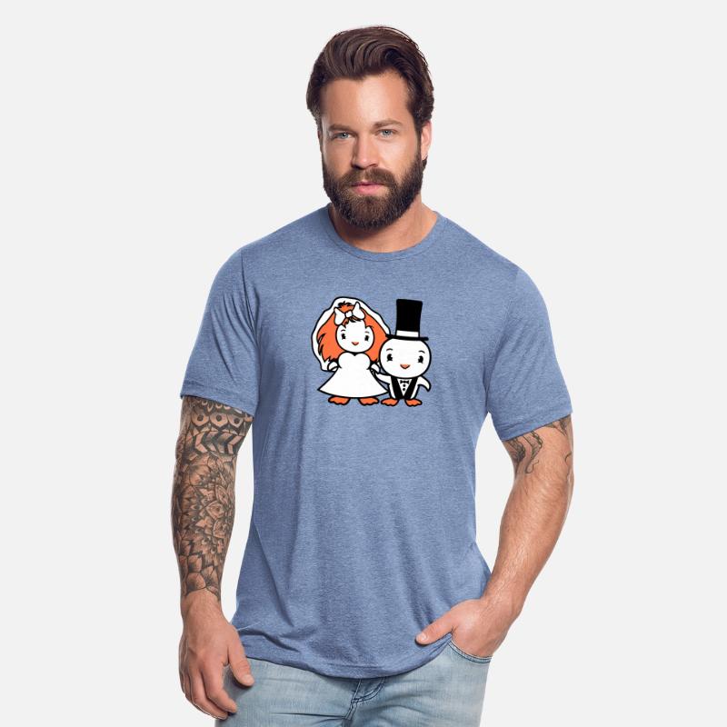 2 Birds Wedding Dress Couple Ducks Man Woman Fun