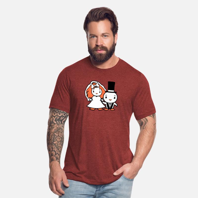 2 Birds Wedding Dress Couple Ducks Man Woman Fun