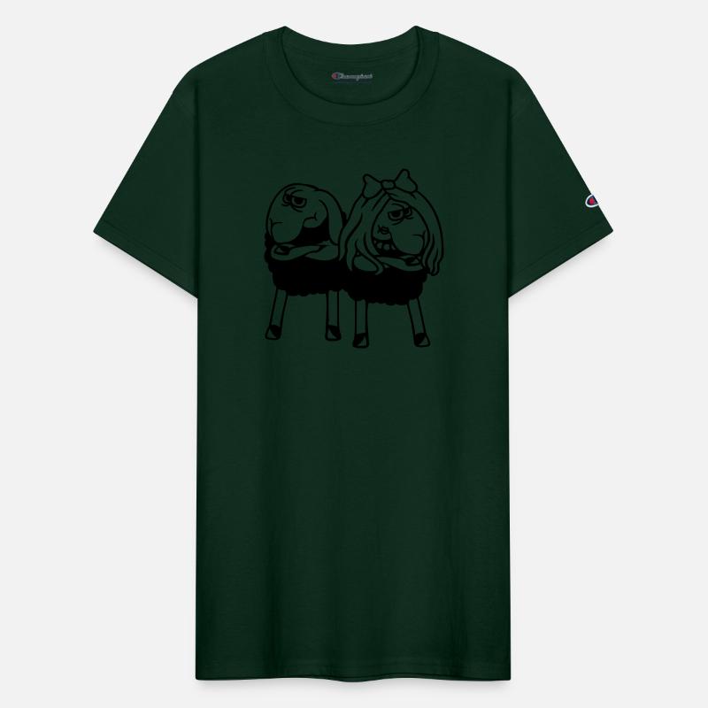 2 Black Sheep Couple Tired Angry Annoyed Offended