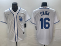 Men's Los Angeles Dodgers Will Smith #16 White Limited Player Jerseys