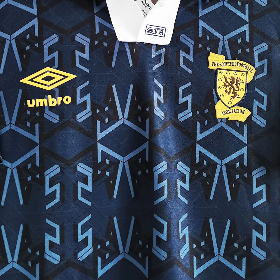 1992/1993 Scotland Home Retro Soccer Jersey Detail 4