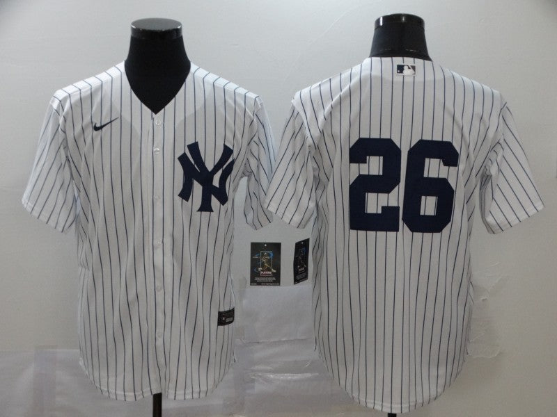 Men's New York Yankees DJ LeMahieu #26 White Replica Player Name Jerseys