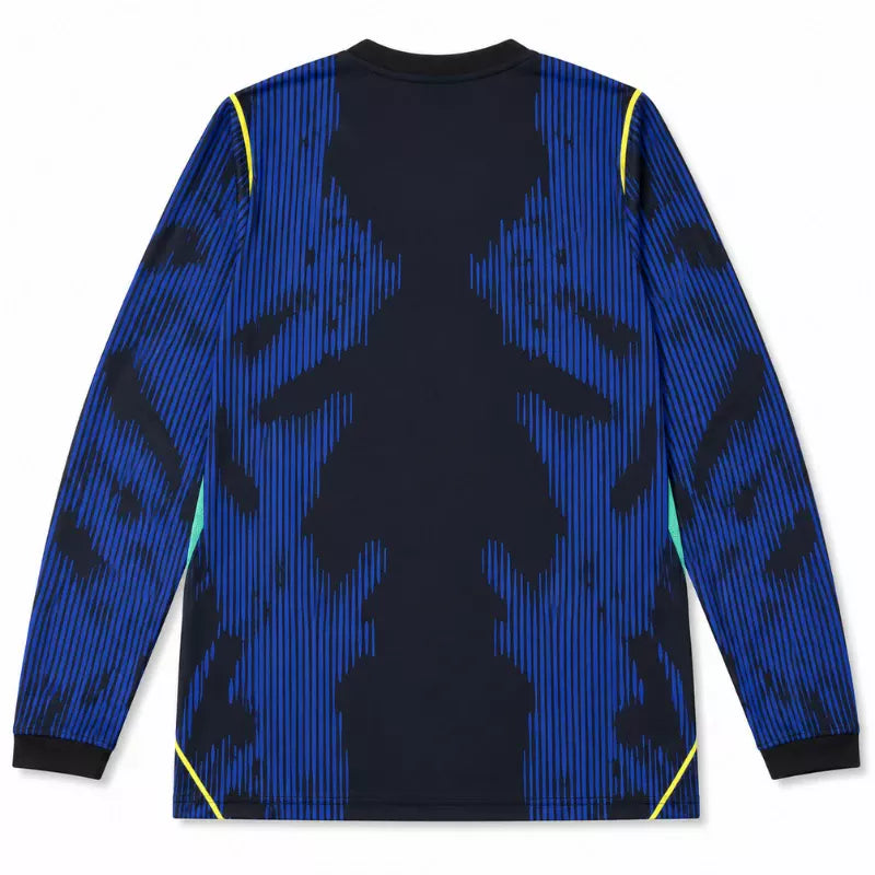 2026 Brazil Away Long Sleeve Jersey Front Back