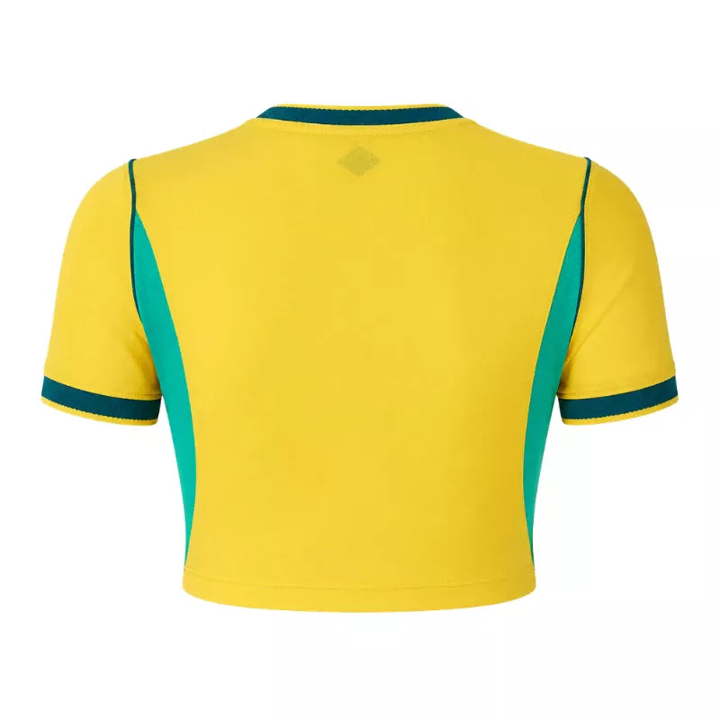 2026 Brazil Crop Top Home Jersey Back