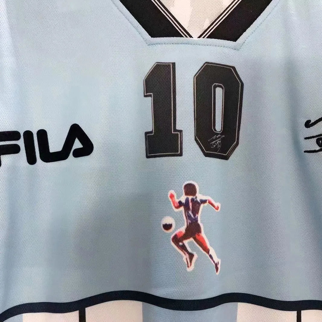 Maradona #10 Argentina Home Retro Soccer Jersey 2001有名有号 ★★ Detail 4
