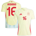 RODRIGO #16 Spain 1:1 Quality Away Yellow Fans Jersey 2024/25 ★★ Front