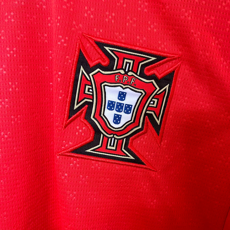 RONALDO #7 Portugal Home Red Fans Jersey 2025/26 ★★ Detail 4