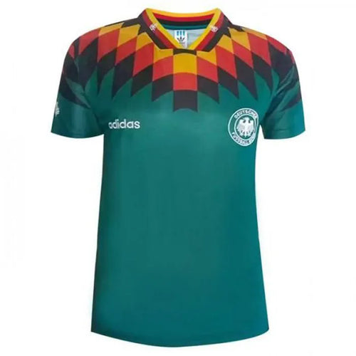 1994 Germany Away Green Retro Soccer Jersey Front