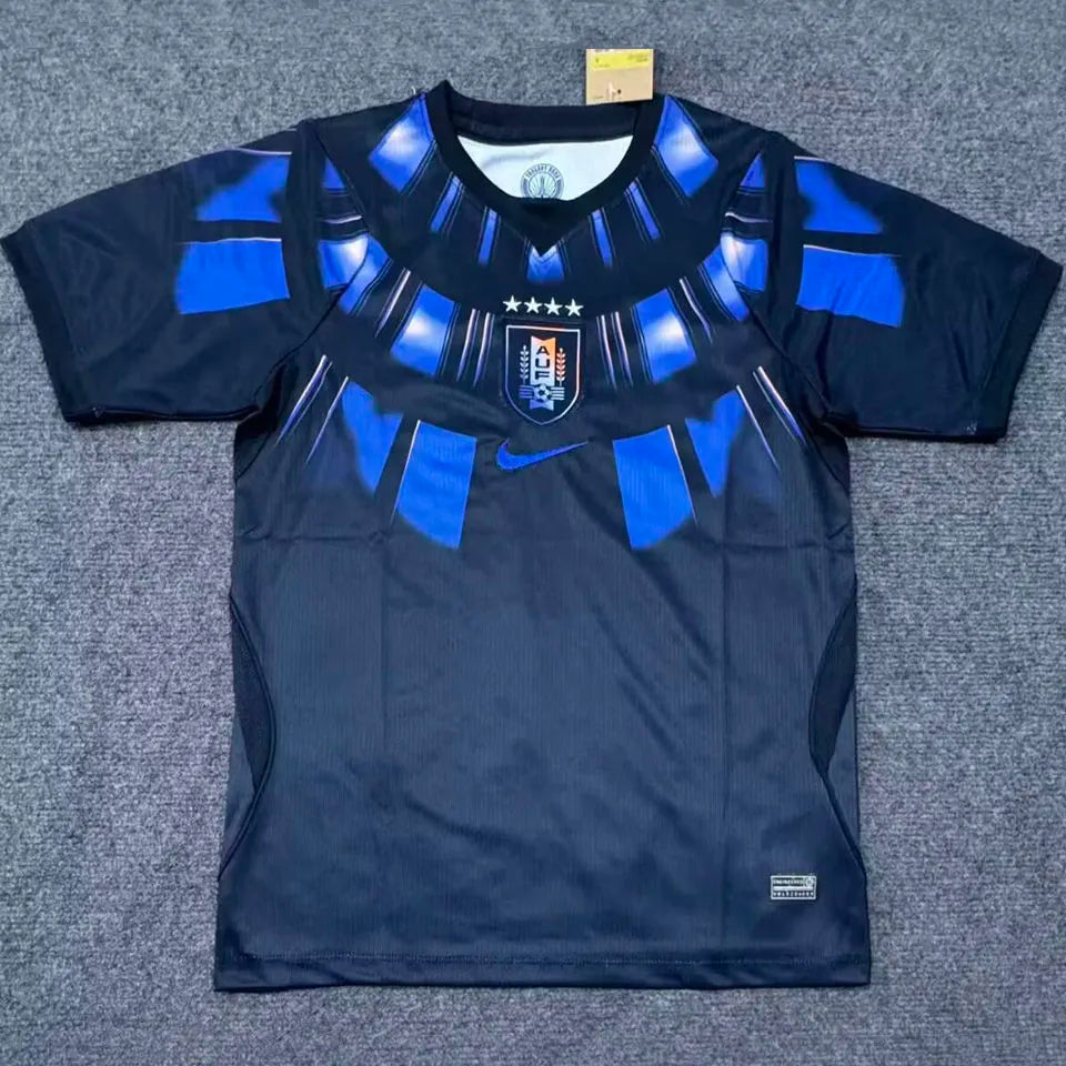 2026/27 Uruguay Away Fans Soccer Jersey (Have Right Patch 有右臂章 白底金字） Back