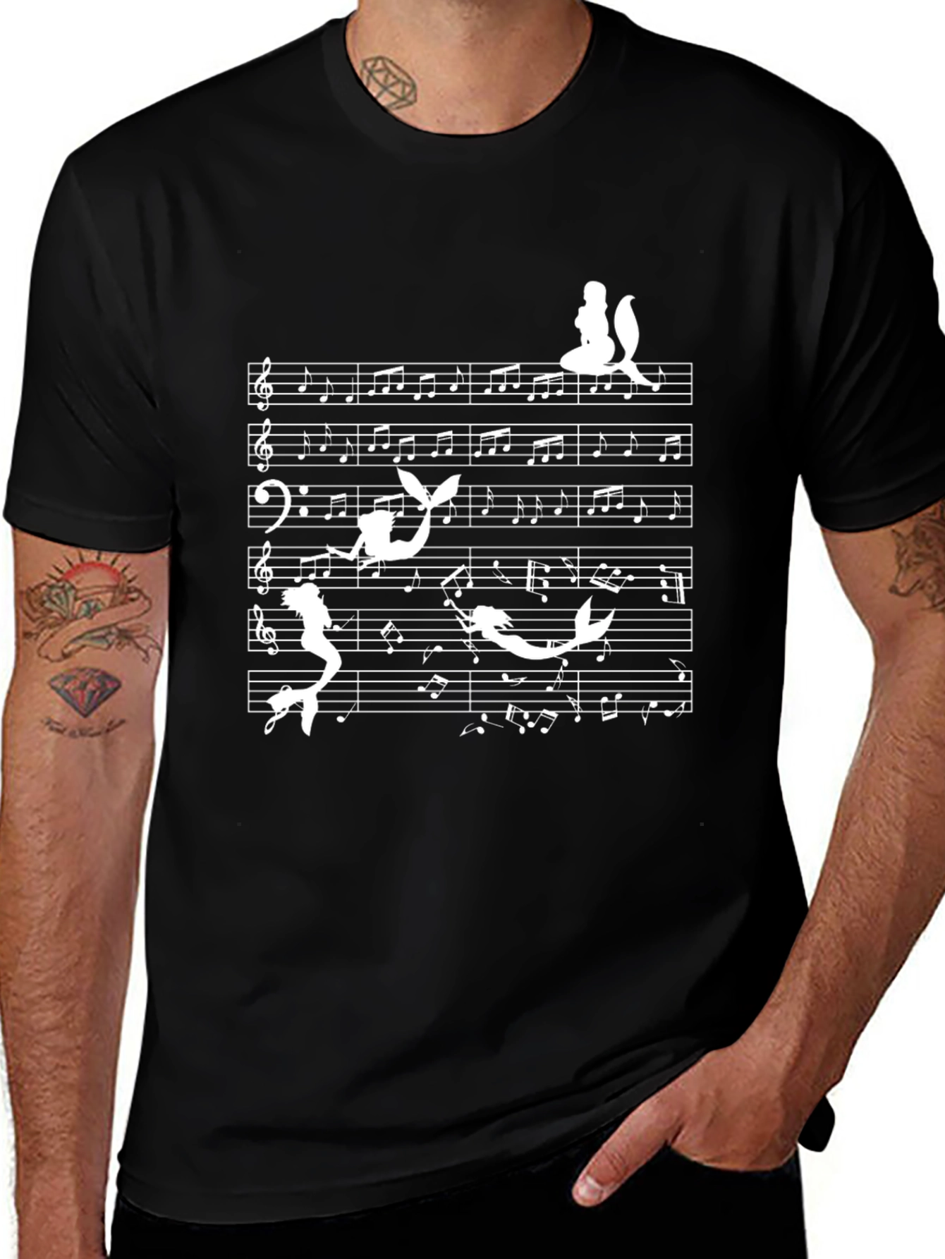 Mermaid Music T-Shirt - Whimsical Sea Song