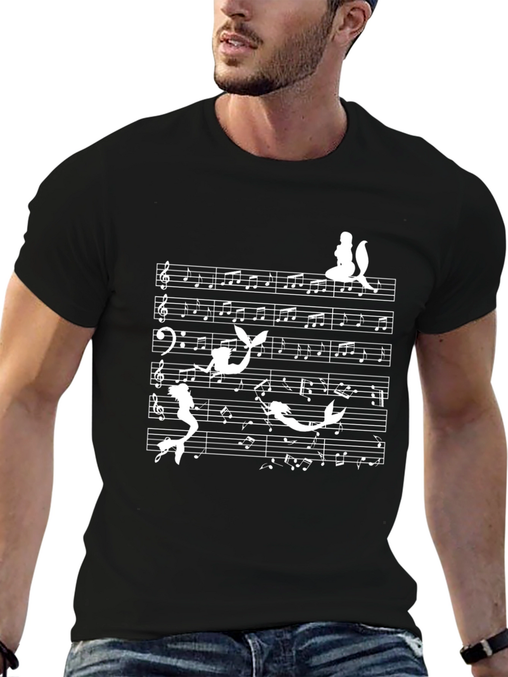 Mermaid Music T-Shirt - Whimsical Sea Song