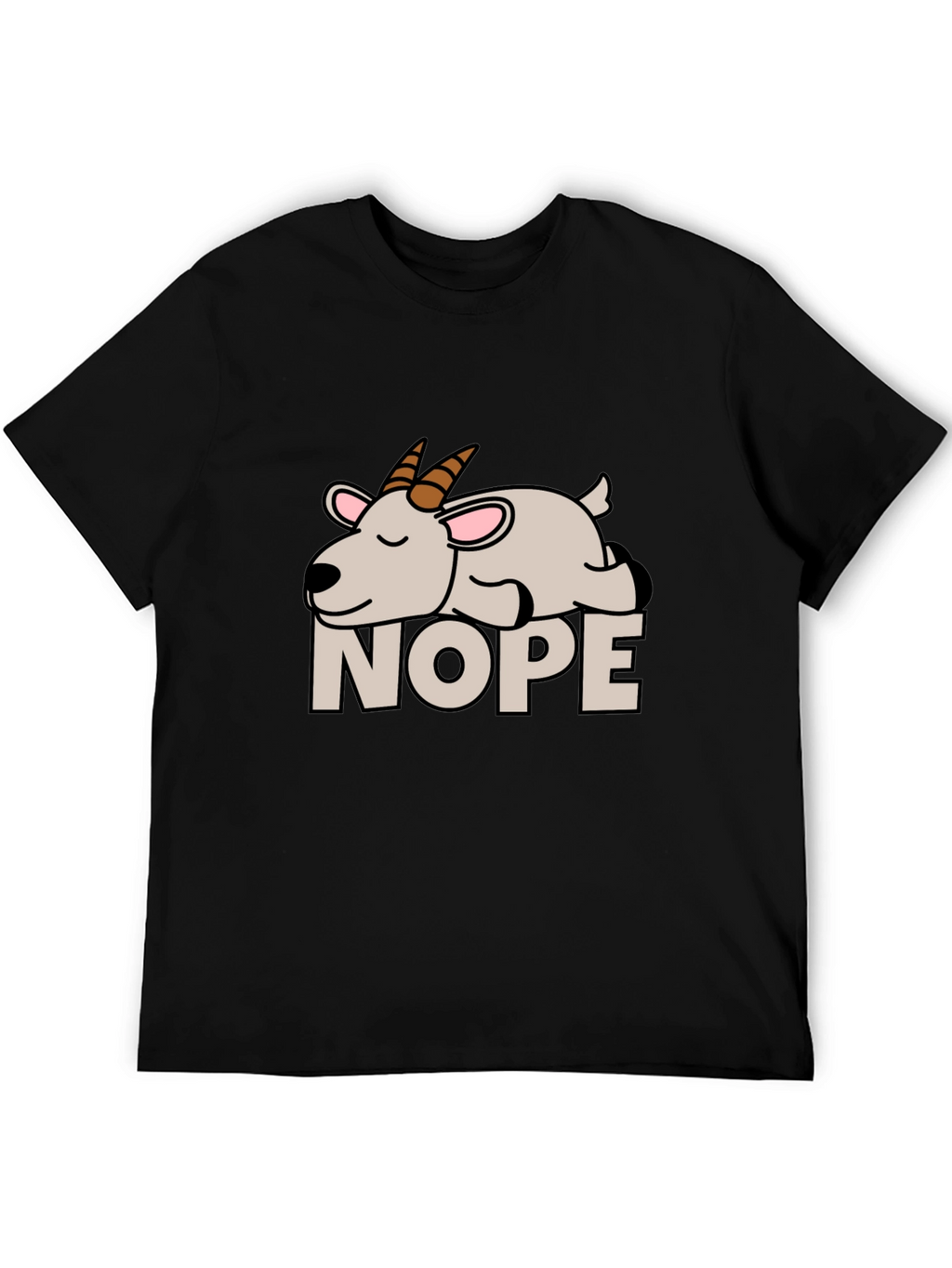 Nope Goat Graphic Tee - Funny Animal T-Shirt