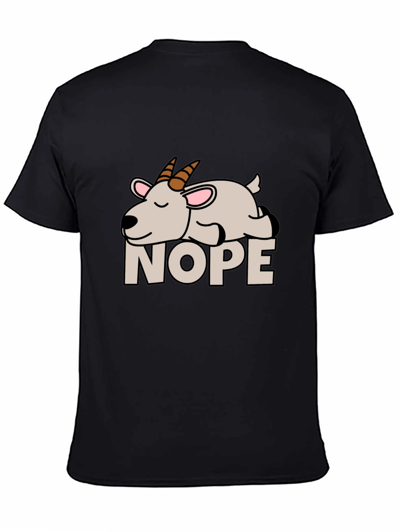 Nope Goat Graphic Tee - Funny Animal T-Shirt