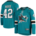 Men's San Jose Sharks Joel Ward #42 Teal Breakaway Home Player Jerseys