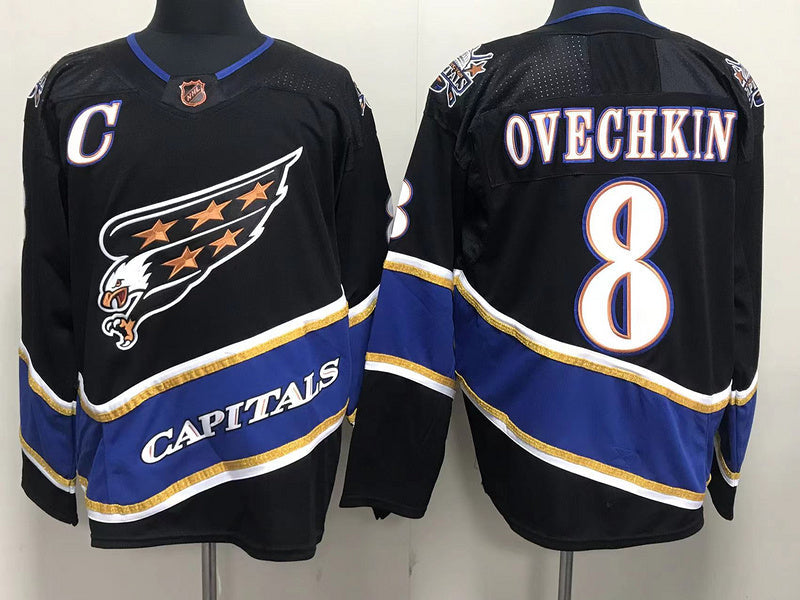 Men's Washington Capitals Alexander Ovechkin #8 Black Home Breakaway Player Jerseys