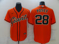 Men's San Francisco Giants Buster Posey #28 Orange Replica Baseball Jerseys